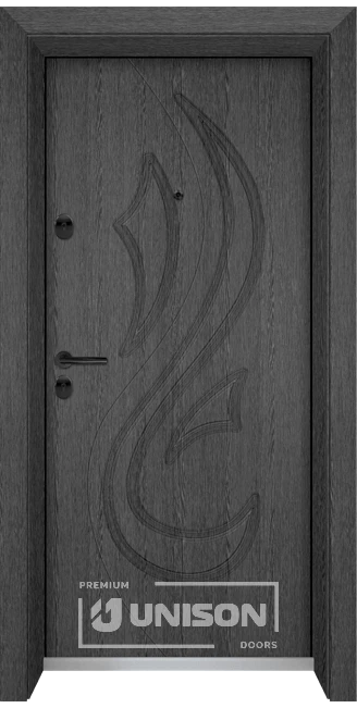 Входна врата Unison Optima 203P, Сив кестен