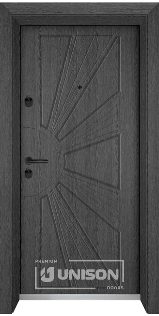 Входна врата Unison Optima 204P, Сив кестен